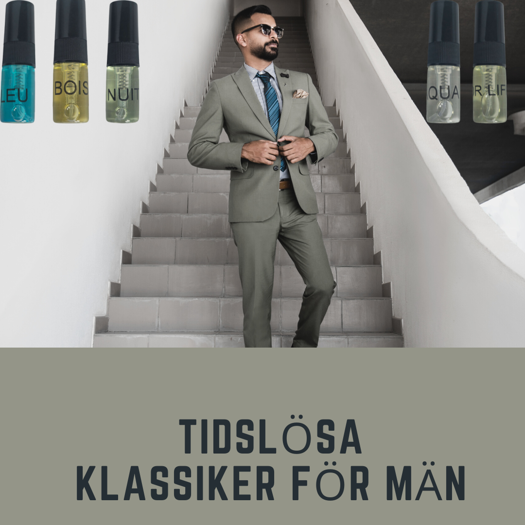 Kit 5 doftprover med tidslösa klassiker för män