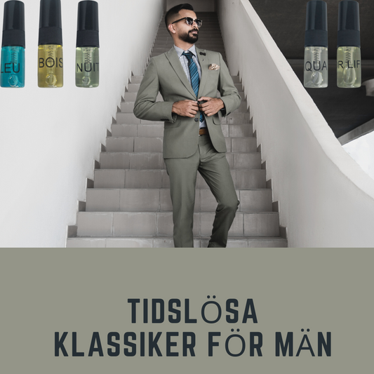 Kit 5 doftprover med tidslösa klassiker för män